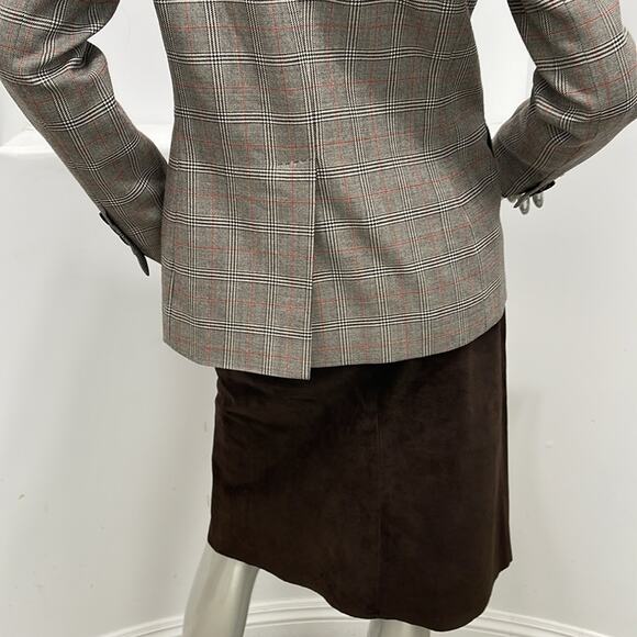 Stella McCartney Plaid Wool Stand Collar Blazer Size EU 40 - Picture 8 of 14